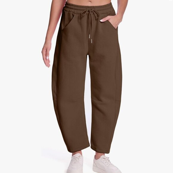 NWT Women's Brown Sweatpants Size Large - Picture 1 of 6